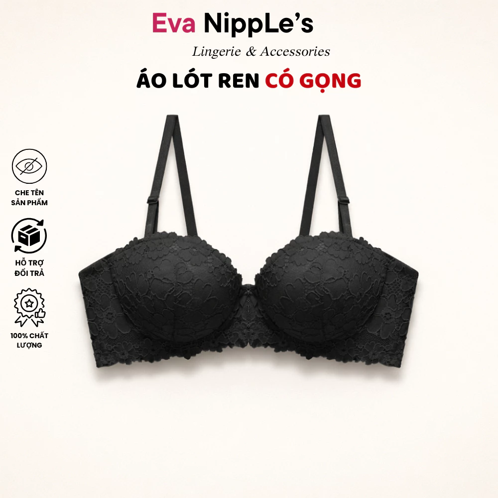 Áo Lót Nữ Ren Hoa Cài Sau Đệm Mỏng Có Gọng Nâng Ngực Thoải Mái Eva Bra - 7001