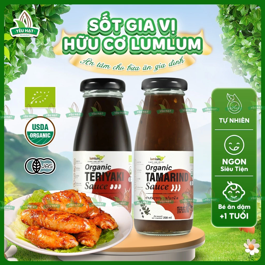 Sốt Gia Vị Hữu Cơ Cho Bé Ăn Dặm Từ 1 Tuổi Không Phụ Gia 200ml Vị Dịu Nhẹ An Toàn Cho Cả Nhà(Yêu Hạt)