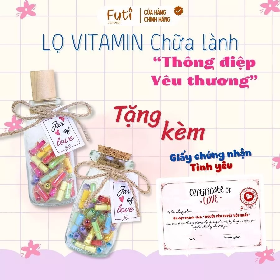 Lọ Thông Điệp Chữa Lành – Gửi Lời Chúc Yêu Thương, Lưu Giữ Cảm Xúc, Tặng Người Yêu, Sinh Nhật