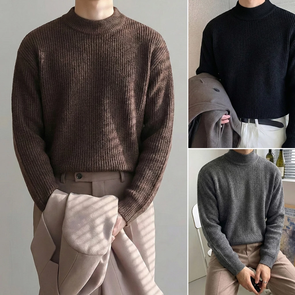 [Cao Cấp] Áo Len Nam Cao Cổ 3cm Len Đanh Mịn Giữ Nhiệt Siêu Ấm - Không Bai Dão Không Xù Lông, Hàng Quảng Châu Đẹp - 05