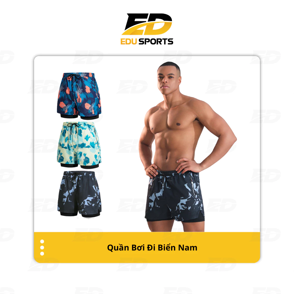 QUẦN BƠI NAM HAIZID 2 LỚP – QUẦN BƠI THỂ THAO CO GIÃN 4 CHIỀU QMB04