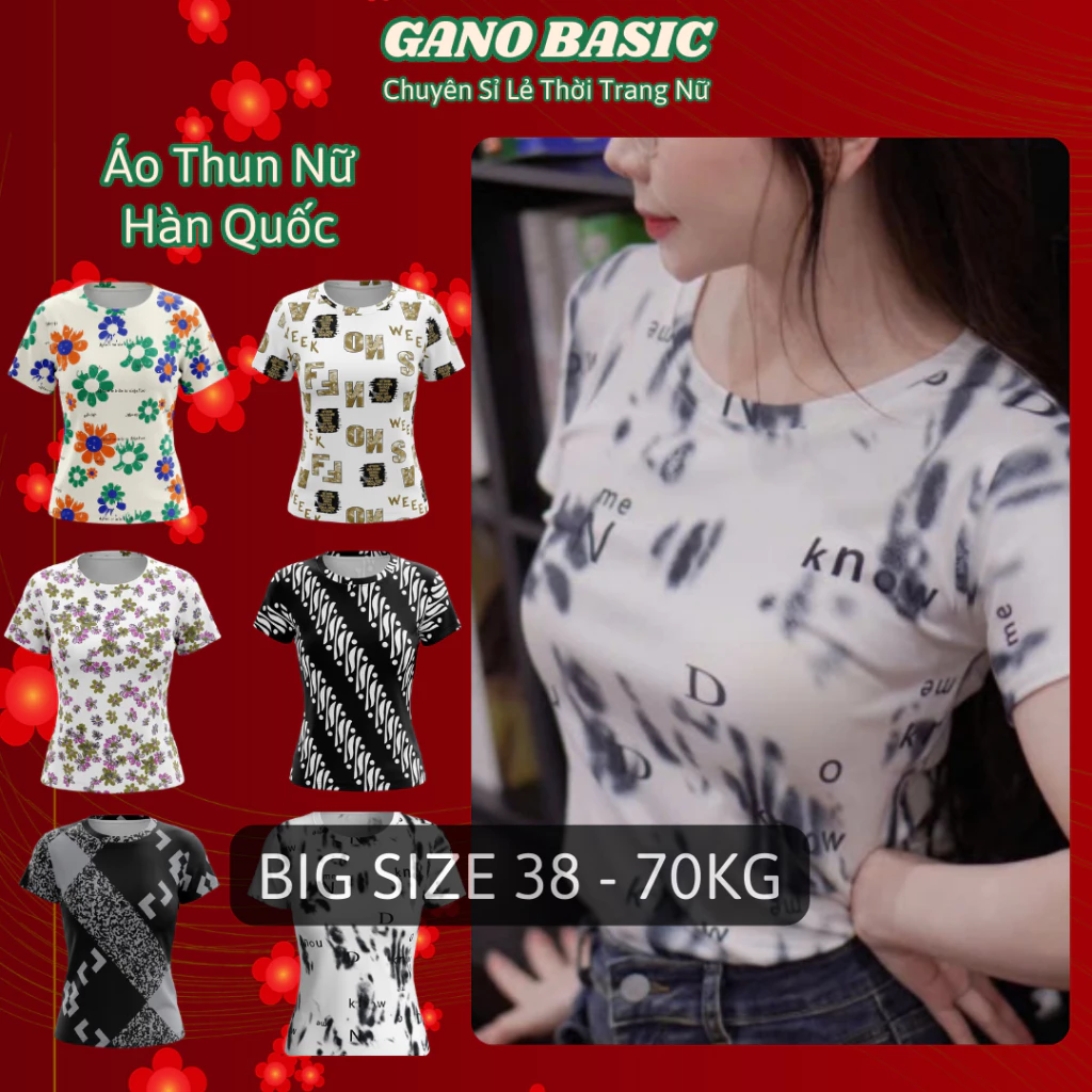 COMBO  Áo nữ cổ tròn quốc dân chất thun tăm Hàn đẹp mềm mại co giãn 4 chiều thoáng mát thấm hút mồ hôi tốt