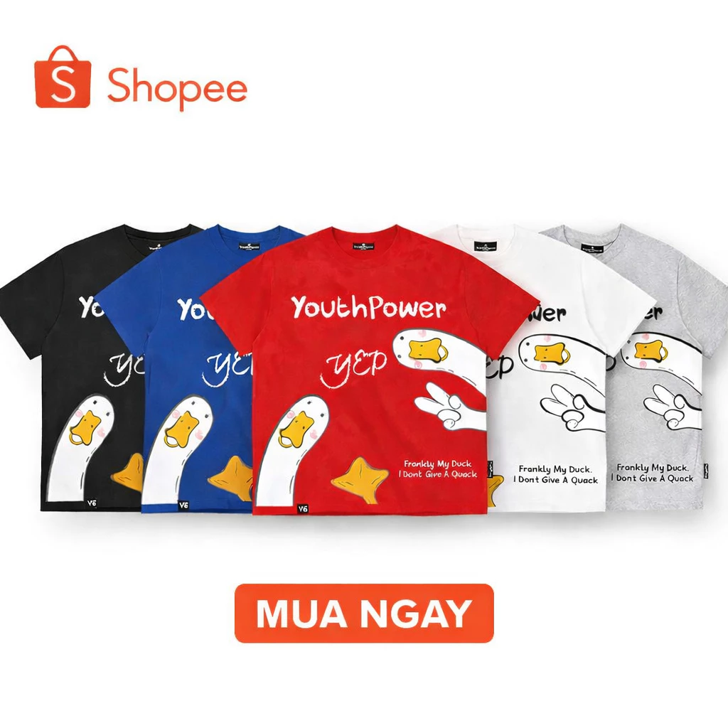 Áo Thun Boxy DUCK áo thun boxy form rộng họa tiết nam nữ cổ tròn chất liệu vải cotton mềm mát