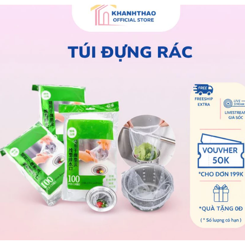 [COMBO 3] Túi Lọc Rác Bồn Rửa Chén DIDOOGLT Lưới Lọc Rác Siêu Dai Có Chun Co Giãn Chống Tắc Nghẽn Hiệu Quả