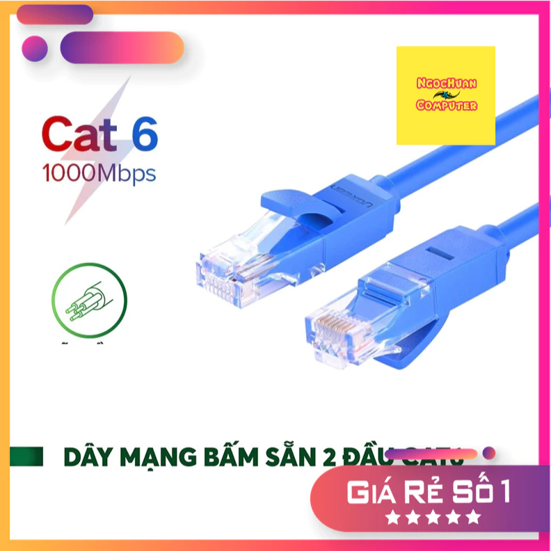 Dây Mạng Cat6 FTP bấm sẵn 2 đầu 10m - 50m - chống nhiễu - Arigato - sử dụng ngay