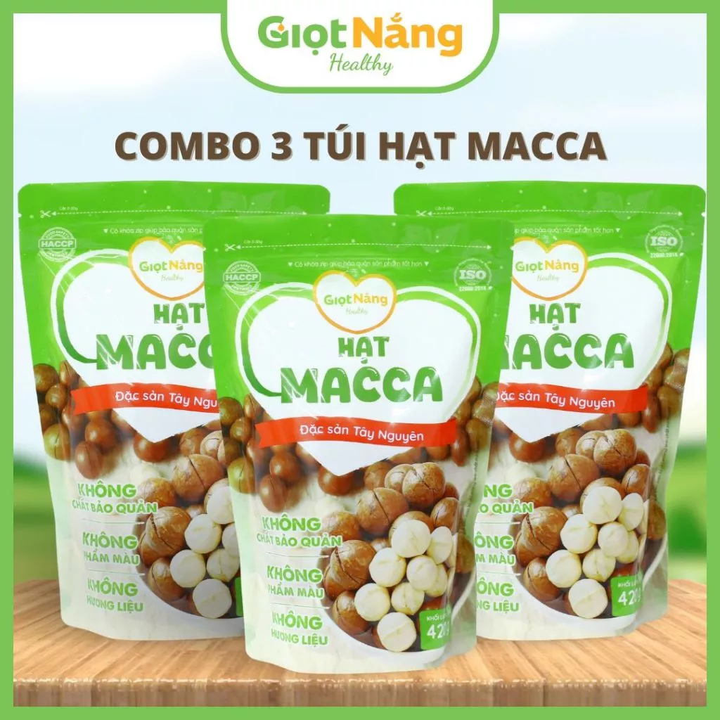 Combo 1,5kg Hạt Macca (Cả Bao BÌ) Đắk Lắk từ Nông Sản Giọt Nắng Dịp Tết Trung Thu