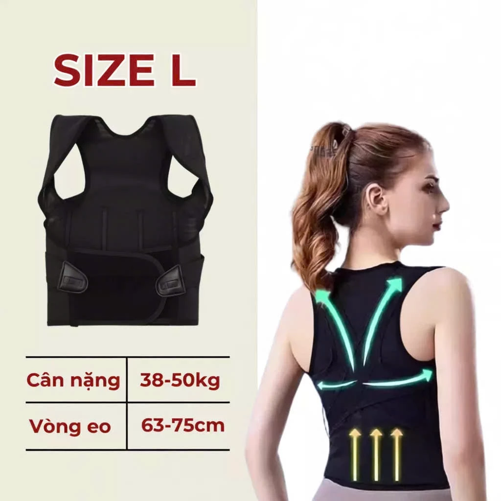 Đai Định hình lưng, chống gù lưng,thẳng lưng, đeo cải thiện vóc dáng cho nam và nữ