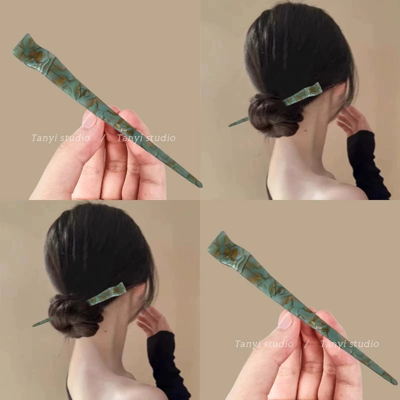 Trâm Cài Tóc Tân Trung Hoa Cao Cấp – Trâm Acetate Cổ Phong Cài Búi Phối Áo Dài Tết, Hanfu, Sườn Xám Chụp Ảnh Mùa Thu