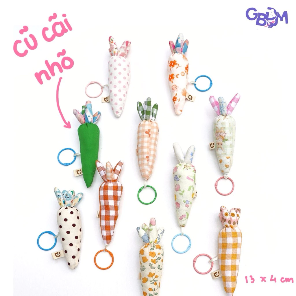 Móc khoá Gấu Bông Đình May CÀ RỐT