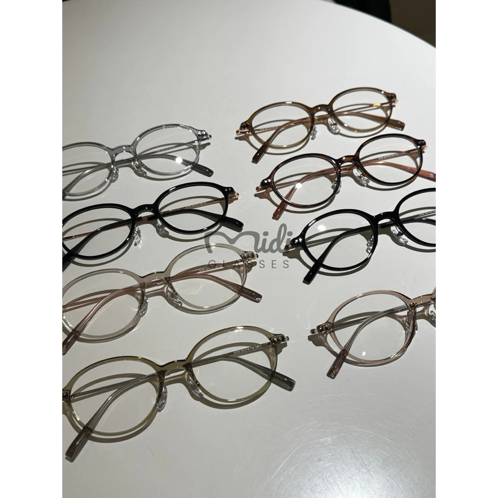 Kính oval form unisex mảnh siêu nhẹ càng kim loại (8106)