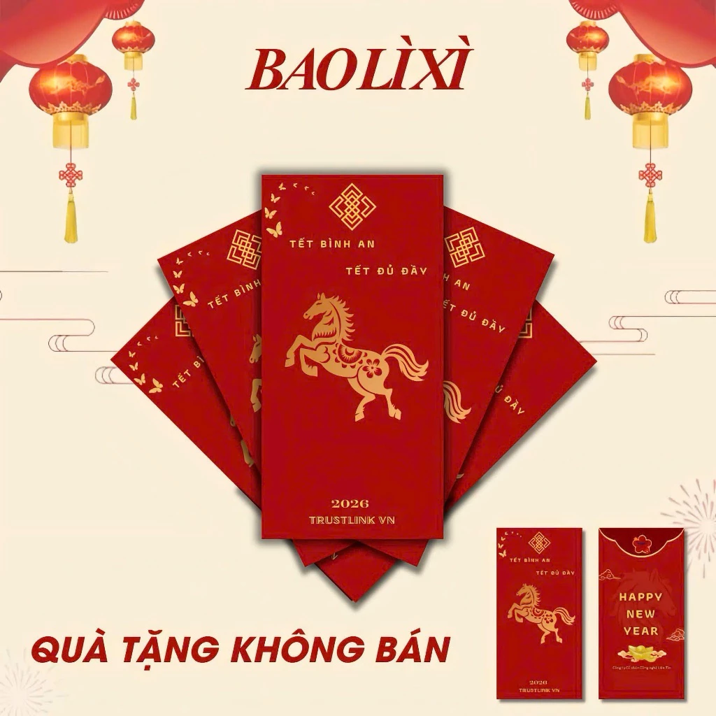 5 BAO LÌ XÌ TẾT - QUÀ TẶNG KÈM KHÔNG BÁN