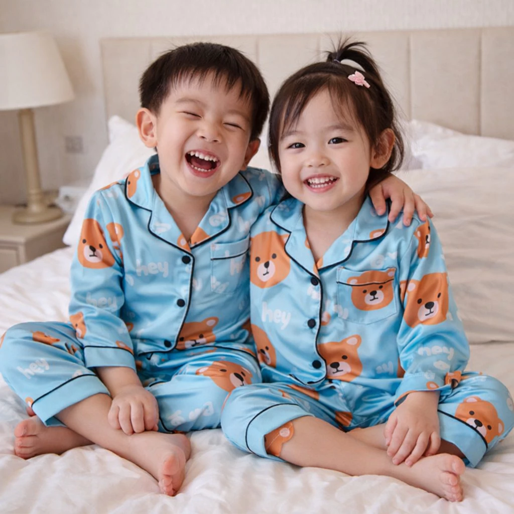Pijama Bé Trai Size Đại từ 8 đến 42kg chất vải SATIN cao cấp 089 - GIAO HOẢ TỐC HCM