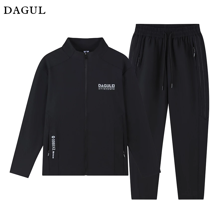 (M-42) Bộ đồ bộ nam nữ thể thao chất QC DAGUL áo có logo ép nhiệt cao cấp, túi quần và túi áo có dây kéo khóa, cổ cao và