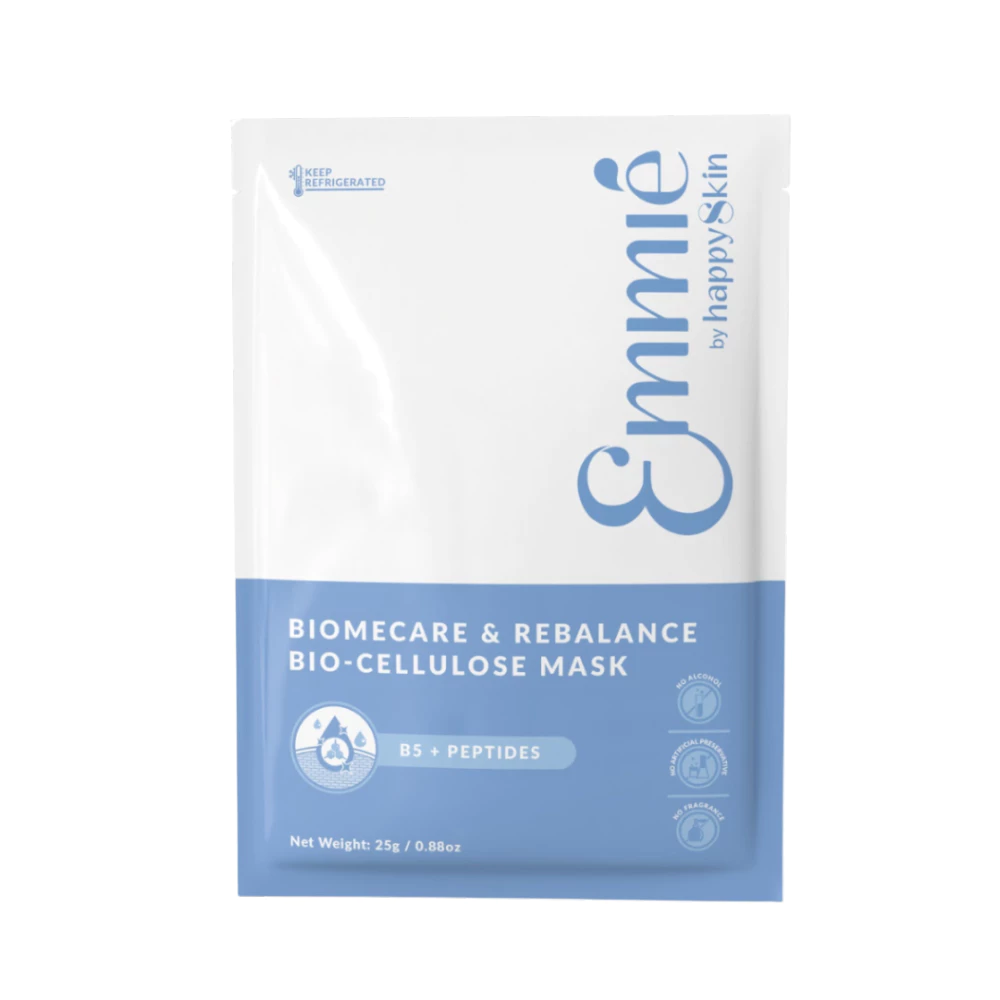 [QUÀ TẶNG] Mặt nạ sinh học phôi dừa Phục hồi B5 Biomecare & Rebalance Bio Cellulose Mask Emmie by Happyskin