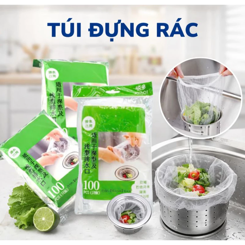 Túi Lọc Rác Bồn Rửa Chén DIDOOGLT – Lưới Lọc Co Giãn Siêu Dai, Ngăn Tắc Nghẽn Tốt
