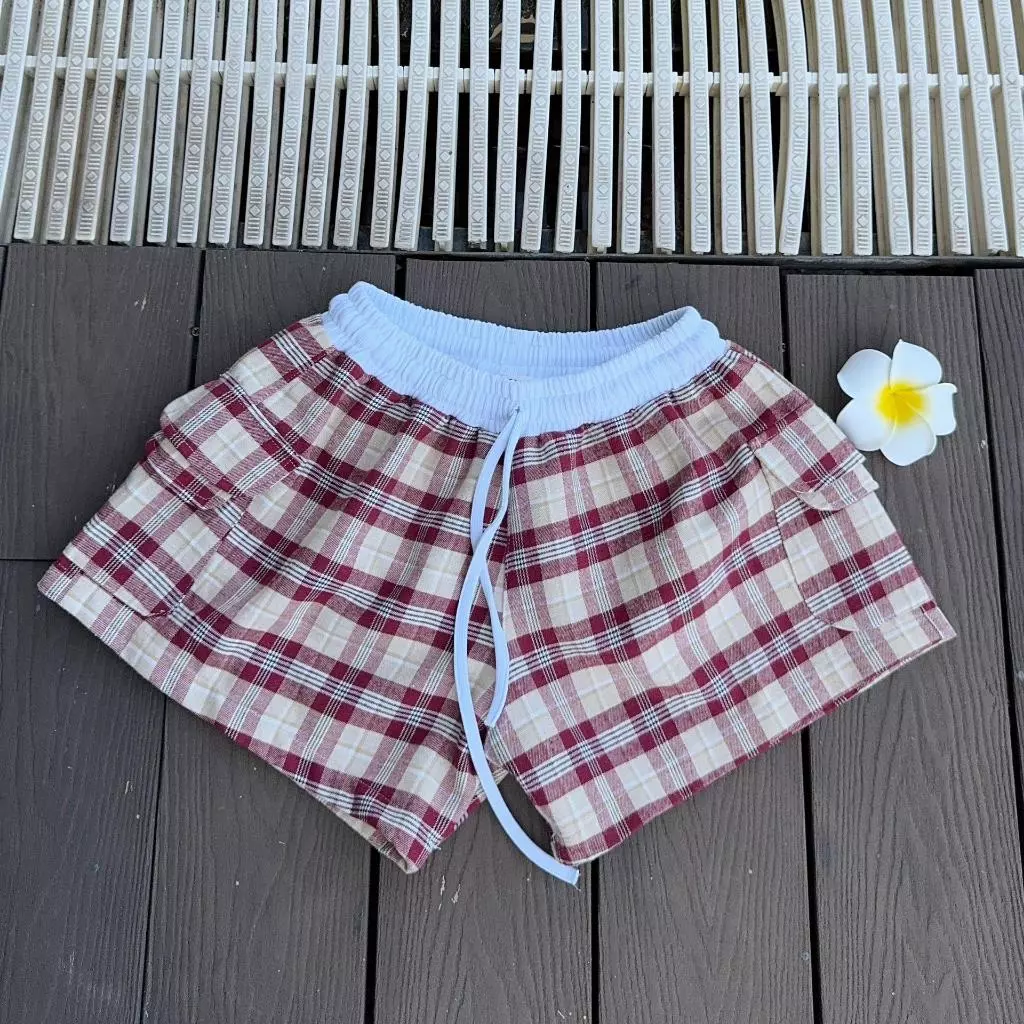 [DEAL XẢ KHO] AB HOUSE - Quần short caro túi hộp MINIE thời trang nam nữ