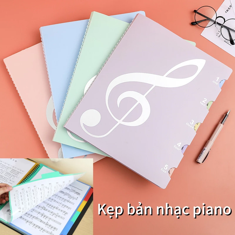 Kẹp Bản Nhạc Piano Đa Năng A4 - Chống Nước, Giá Để Nhạc, Kẹp Tài Liệu, Tổ Chức Nhạc Tổng Hợp