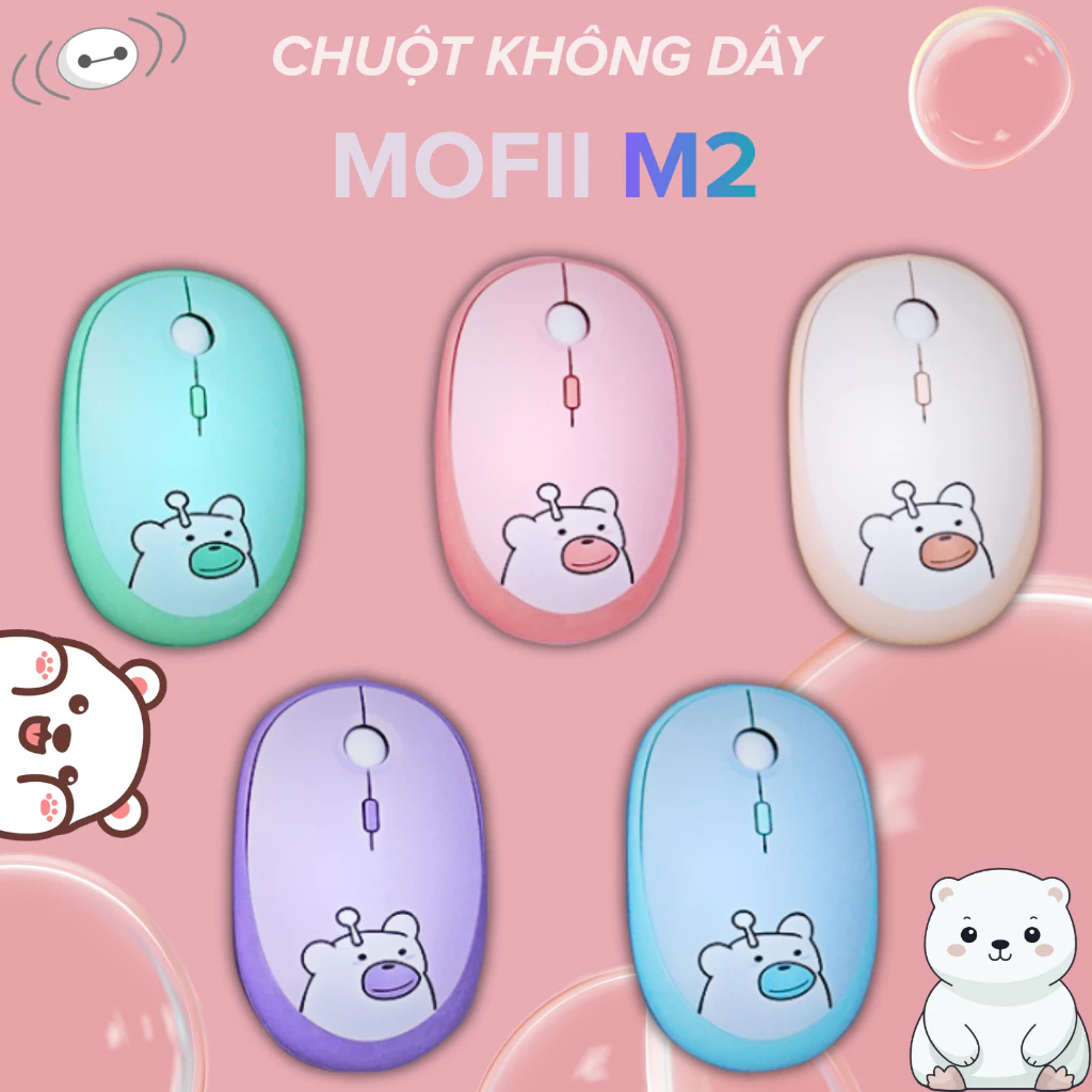 Chuột Không Dây Mofii M2 Kết Nối 2.4Ghz