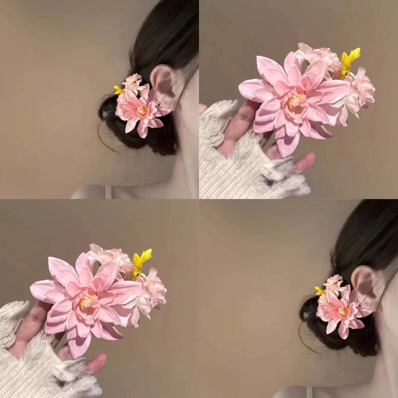 🌸 Kẹp Tóc Hoa Phong Cách NewChic –Phụ Kiện Tóc Nữ Nhẹ Nhàng Thanh Lịch, Tạo Kiểu Tóc Búi Dễ Dàng,Chụp Ảnh Đi Biển 421730