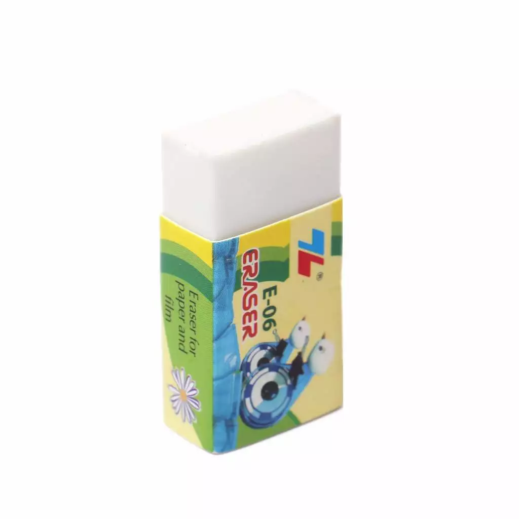 [Hàng tặng không bán] Gôm tẩy Thiên Long màu trắng đục, siêu mềm dẻo, tẩy sạch, nhẹ tay, an toàn sử dụng E-06