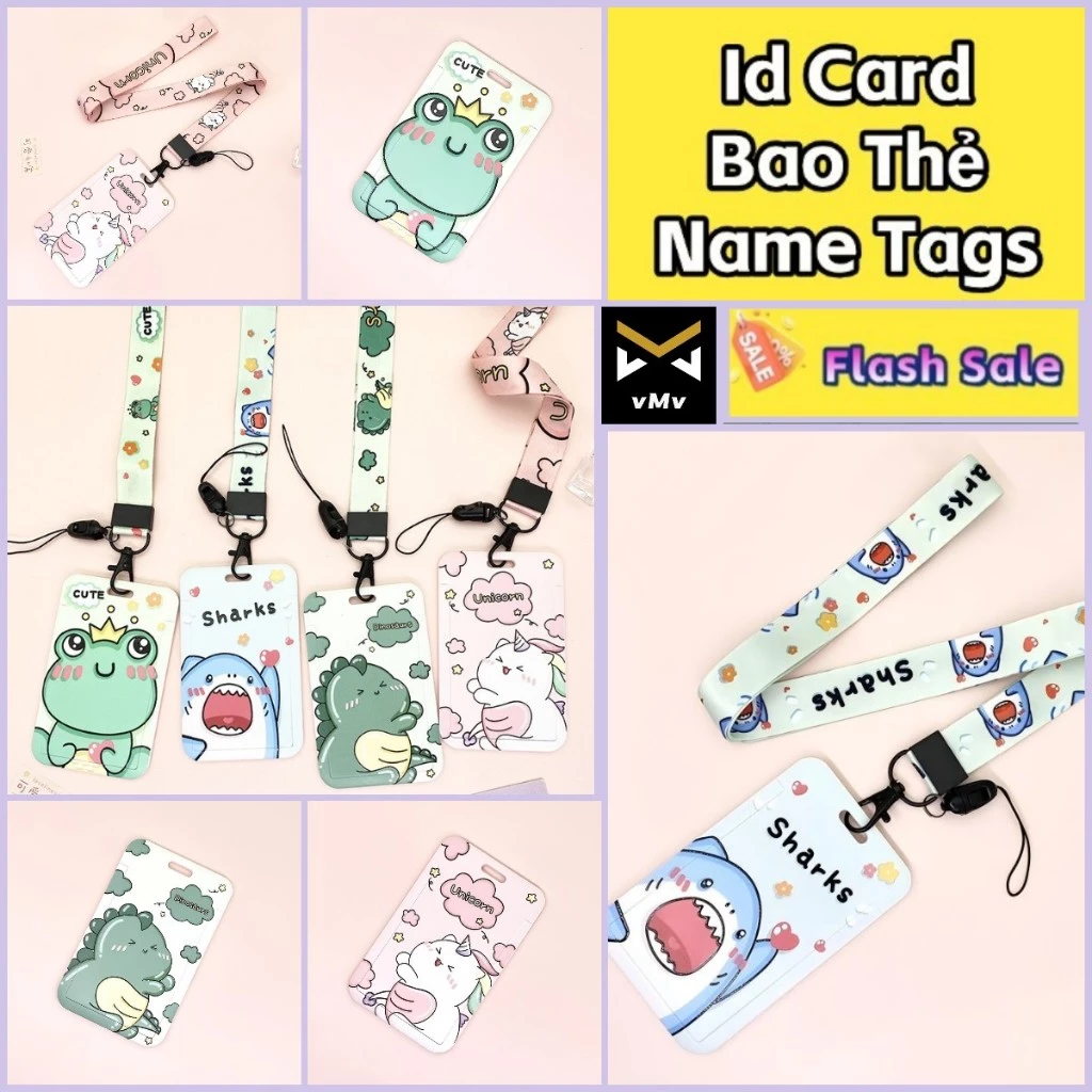 ✨ vMv ✨ Thẻ Sinh Viên ếch Dây Đeo Thẻ Ngang Bao Đựng Thẻ  Đeo Túi Đựng mẫu hoạt hình hoạ tiết dễ thương cute