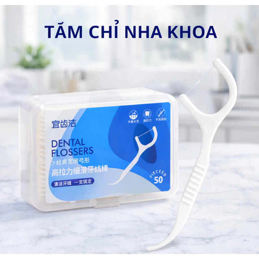 [COMBO 5 HỘP] Tăm Chỉ Nha Khoa 2 Đầu Sợi Chỉ Mảnh – Vệ Sinh Kẽ Răng, Chăm Sóc Răng Miệng