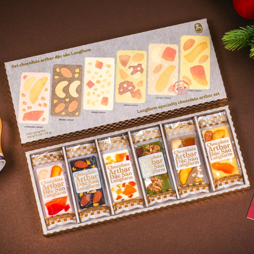 Chocolate artbar đặc sản Bánh Chan x Langfarm - Chocolate thủ công hoà quyện hương vị nông sản đặc sản