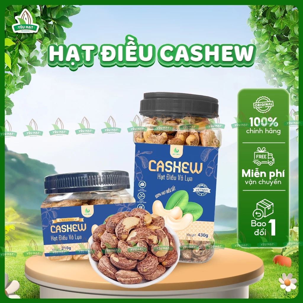 [Loại 1] Hạt Điều Cashew Rang Muối Tuyển Chọn Giòn Ngon Chất Lượng Yêu Hạt