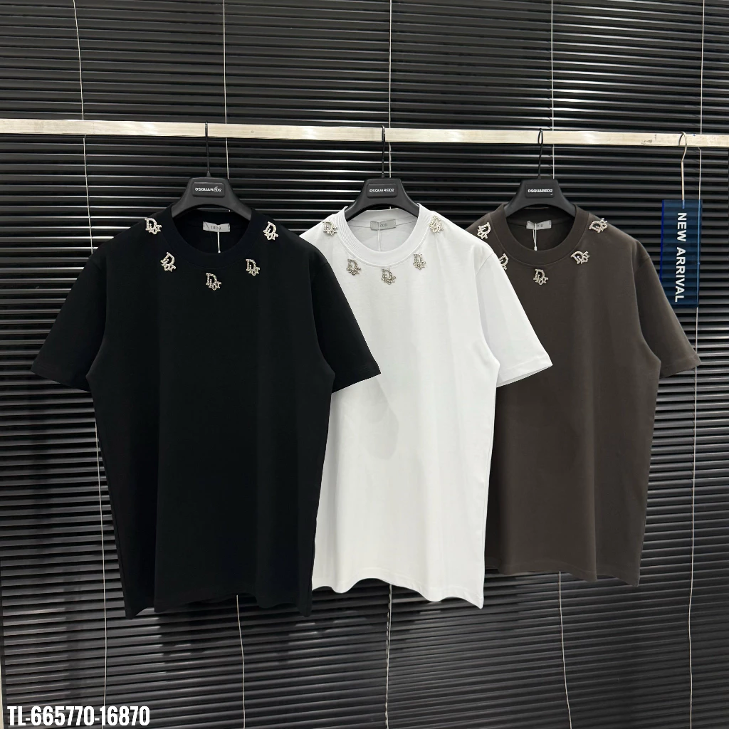 [DEAL MỞ BÁN] Áo Phông Thêu Kim Loại Chất Cotton 280gsm Cao Cấp Dày Hàng QC HOTTREND