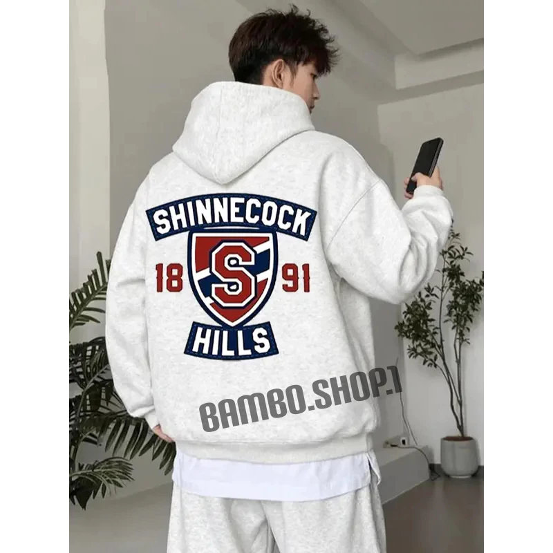 Áo Hoodie Unisex In Lưng SHINNECOCK HILLS, Hoodie Form Rộng Streetwear Nam Nữ
