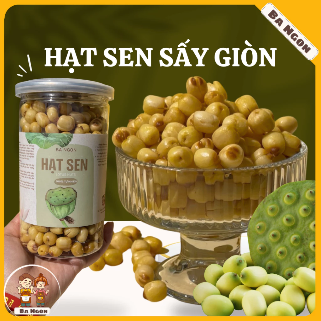 Hạt sen sấy giòn mộc loại A - chuẩn hạt sen Đồng Tháp - video, ảnh shop chụp
