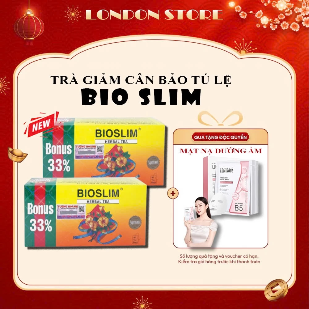 Giảm Cân Bioslim Chính Hãng Trà Thảo Mộc Nhuận Tràng Tiêu Mỡ Kiểm Soát Cân Nặng 40 Gói