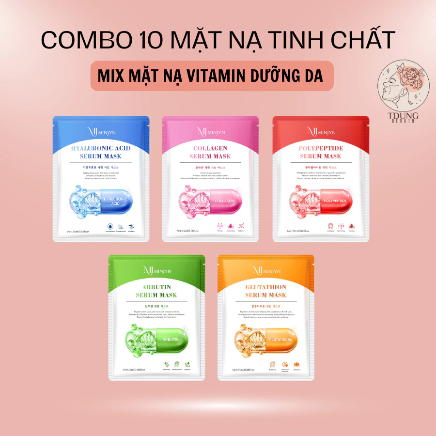 [COMBO 10] Mặt nạ giấy dưỡng trắng, dưỡng da cấp ẩm mờ thâm nội địa Trung dành cho mọi loại da cải thiện làn da