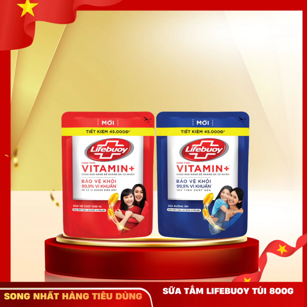 Sữa Tắm Lifebuoy Túi Sạch Khuẩn 800G