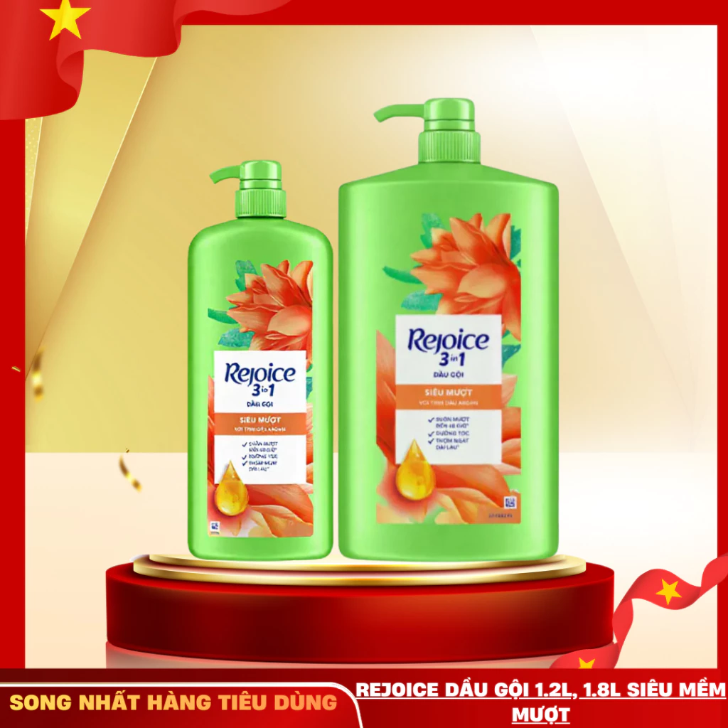 Dầu Gội Rejoice Siêu Mềm Mượt 1.2L, 1.75L