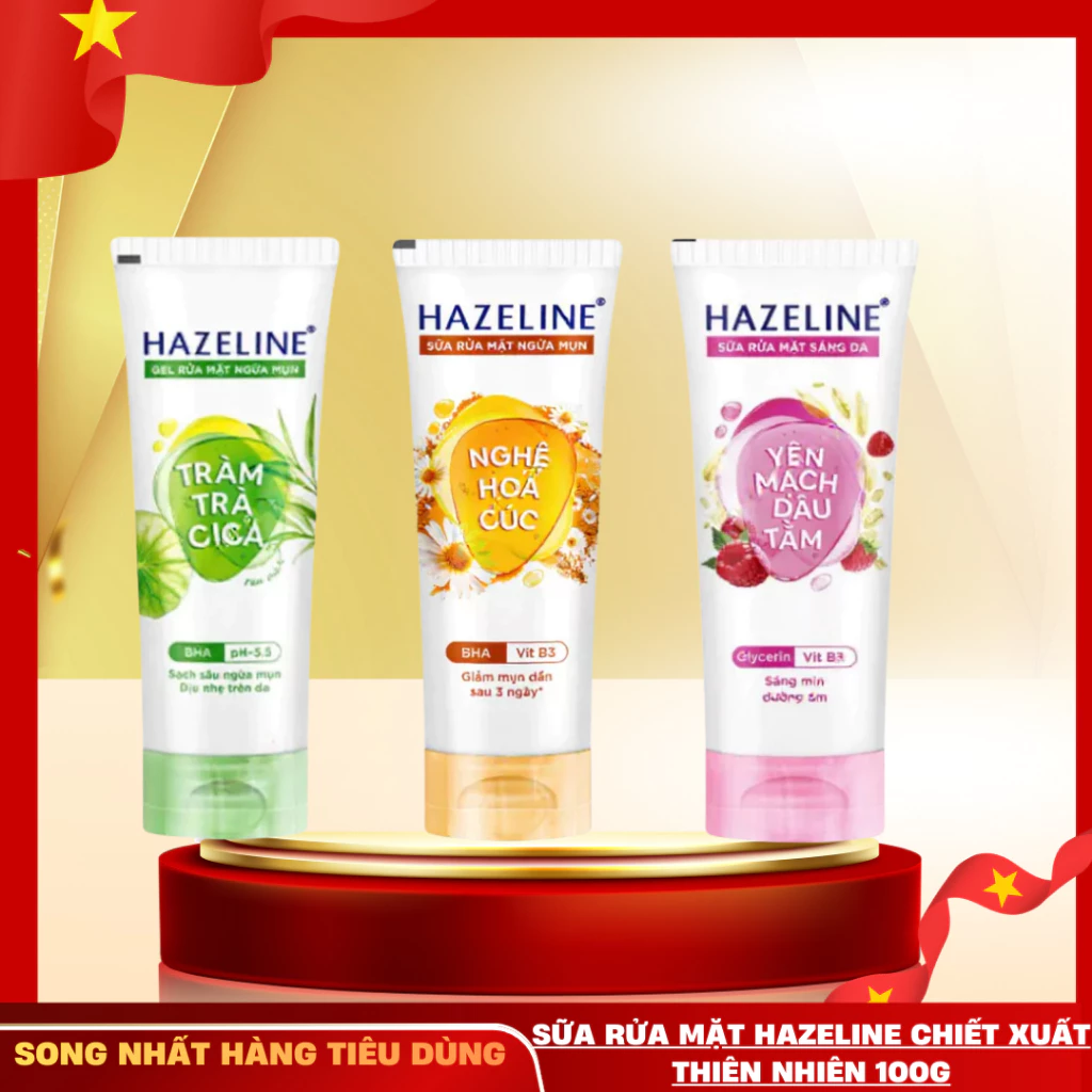 Gel rửa mặt Hazeline Chiết Xuất Thiên Nhiên 100g