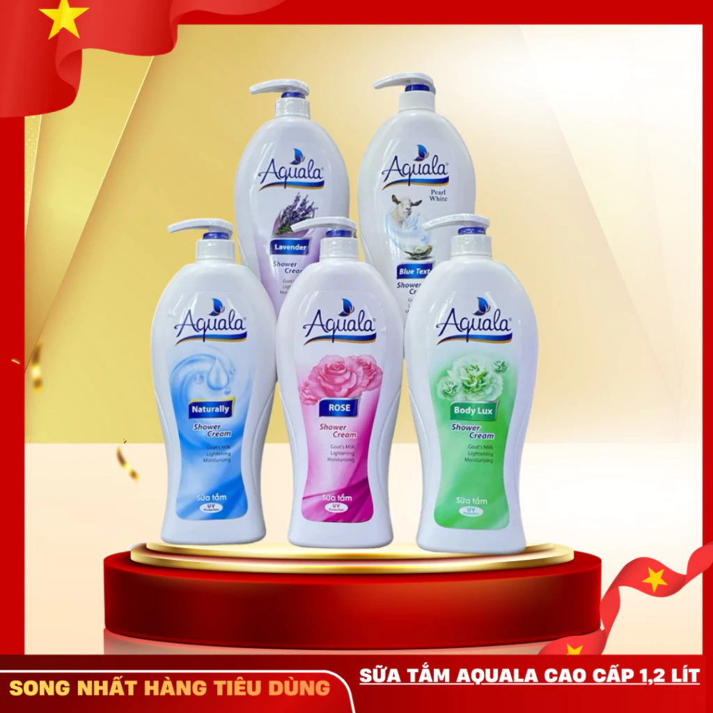 {Cam Kết Chính Hãng} Sữa Tắm Dưỡng Ẩm Trắng Da AQUALA - NHIỀU MÙI - 1200ml - HÀNG CÔNG TY