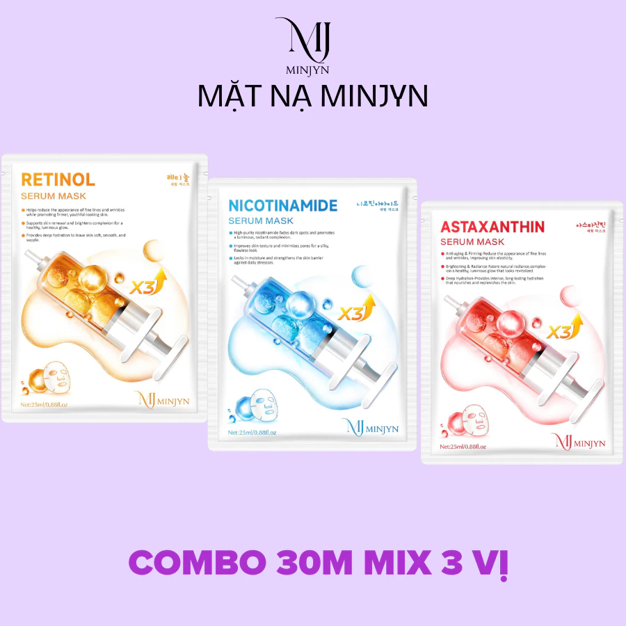 [COMBO 30] Mặt nạ giấy, mask dưỡng trắng cấp ẩm giảm mụn nội đia Trung