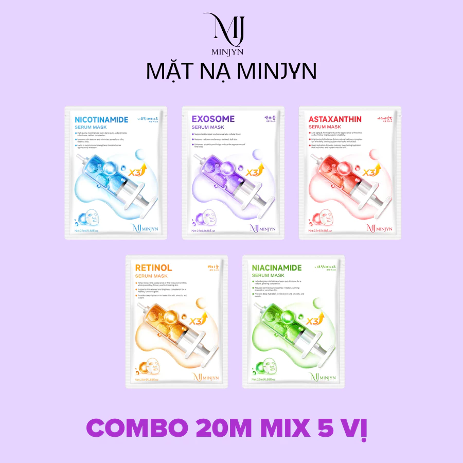 [COMBO 20] Mặt nạ nội địa trung, Mặt nạ dưỡng da cao cấp 2 lớp sáng da se khít lỗ chân lông phục hồi da