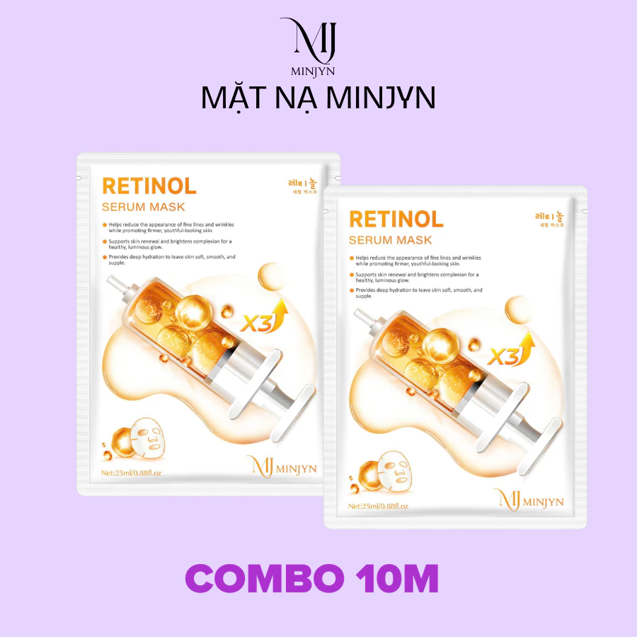 [Combo 10 miếng] Mặt nạ dưỡng da trắng mịn, mờ thâm ngừa lão hoá
