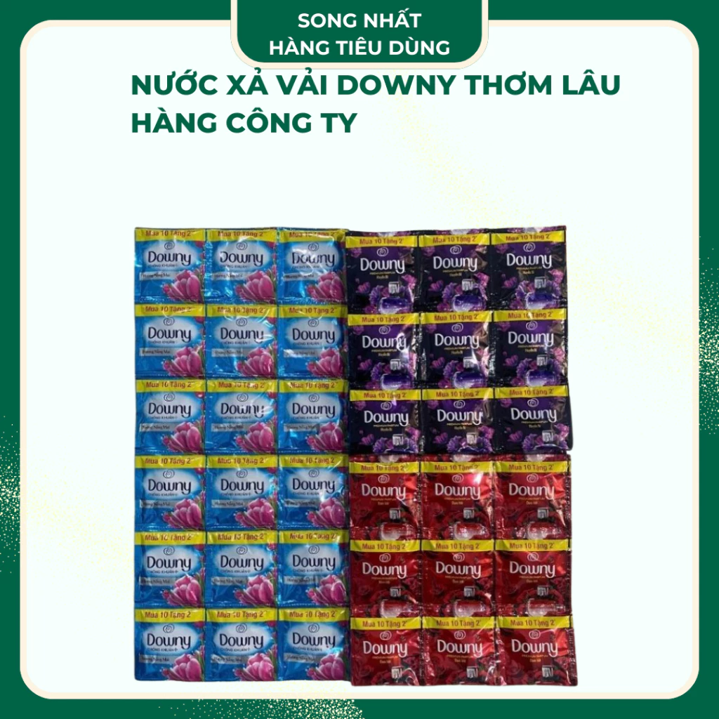 (1 DÂY VÀ COMBO 4 DÂY) Nước Xả Vải Downy Thơm Lâu Hàng Công Ty DÂY 10 HOẶC 12 GÓI