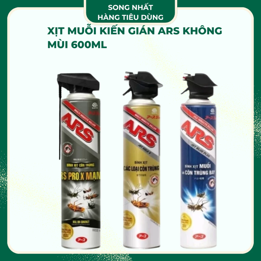 Bình xịt côn trùng ARS diệt nhanh 7 loại côn trùng hiệu quả
