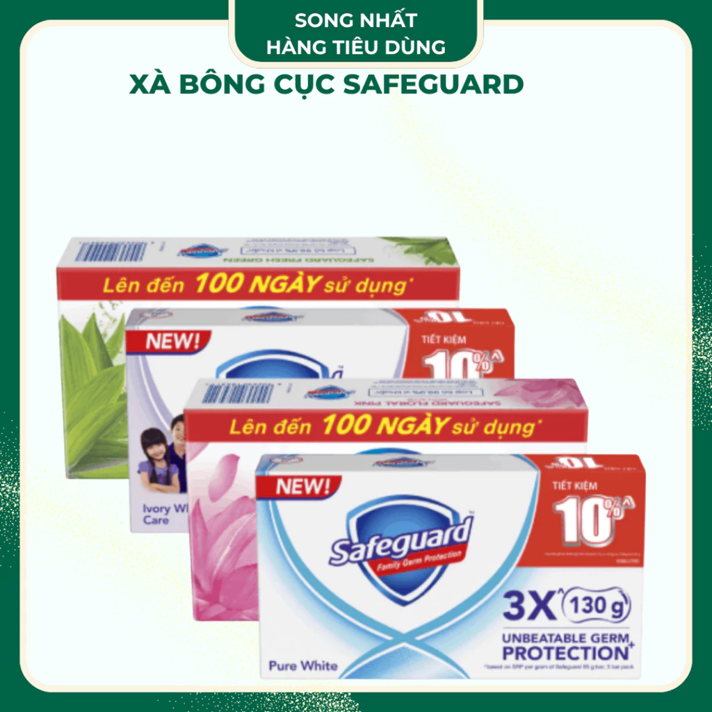 COMBO 3 Cục Xà Bông Cục Safeguard Diệt Khuẩn