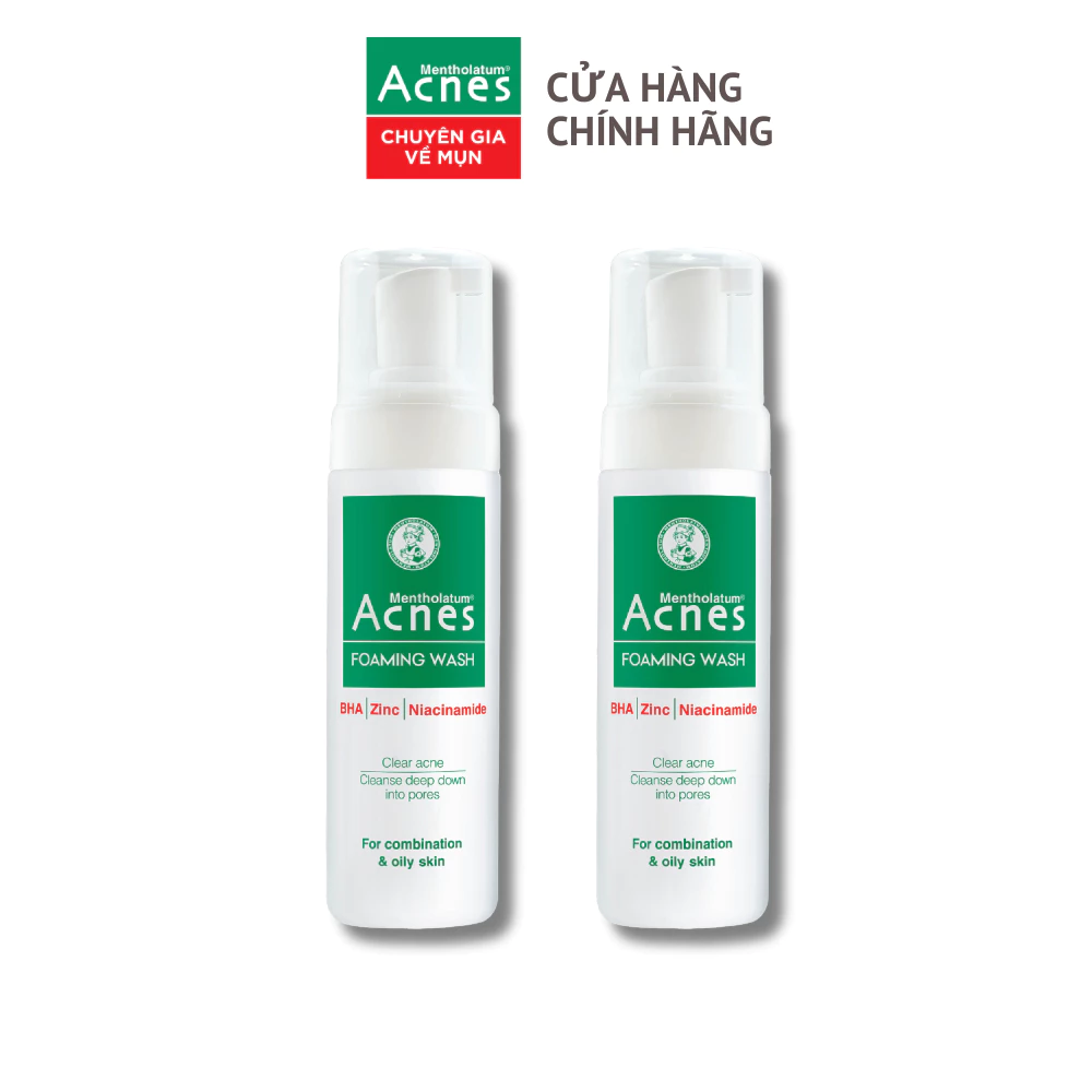 [VB] Combo 2 Sữa rửa mặt tạo bọt ngăn ngừa mụn Acnes Foaming Wash 150ml