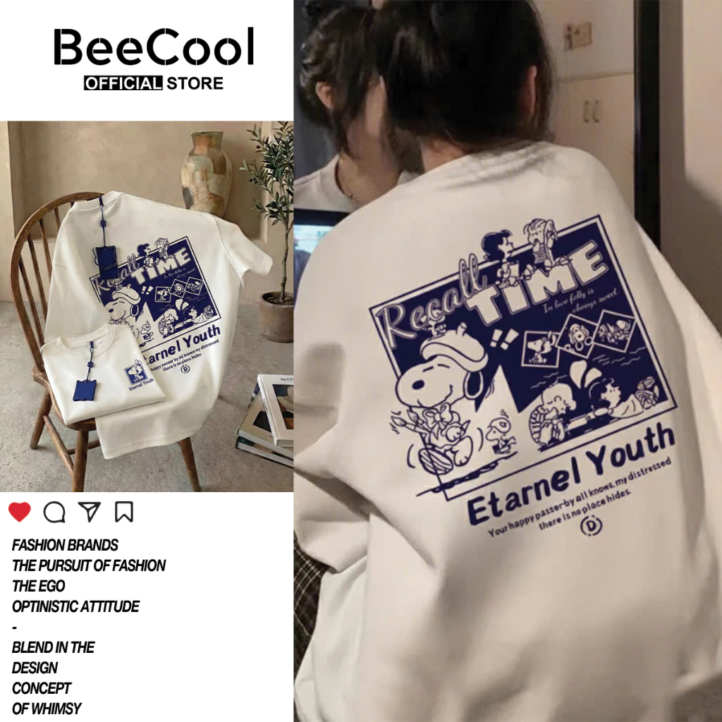 [Snoopy] Áo Phông Nữ Oversize Mẫu Cực Xinh, Chất Cotton 250GSM Cao Cấp