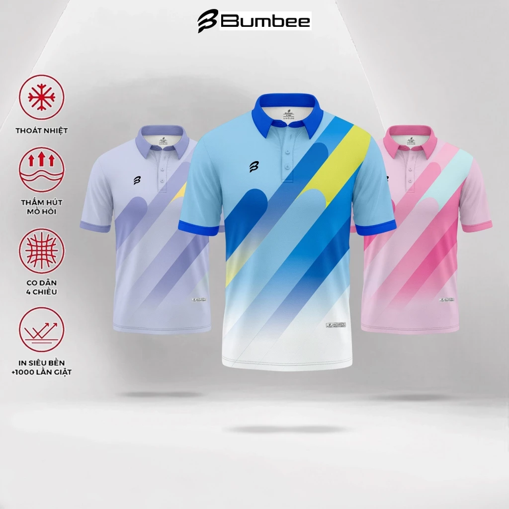 Áo Thể Thao Polo Bumbee B Chính Hãng Sử Dụng Cho Tập Luyện Và Thi Đấu Pickleball - Cầu Lông Chuyên Nghiệp (2210 gộp)