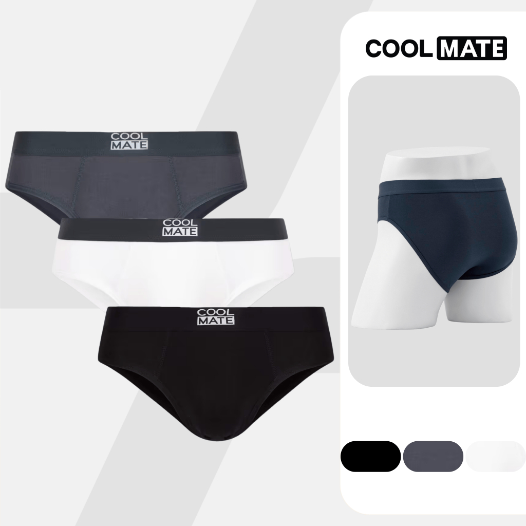 Combo 3 Quần lót tam giác nam BRIEF BAMBOO mềm mại, thấm hút, kháng khuẩn…