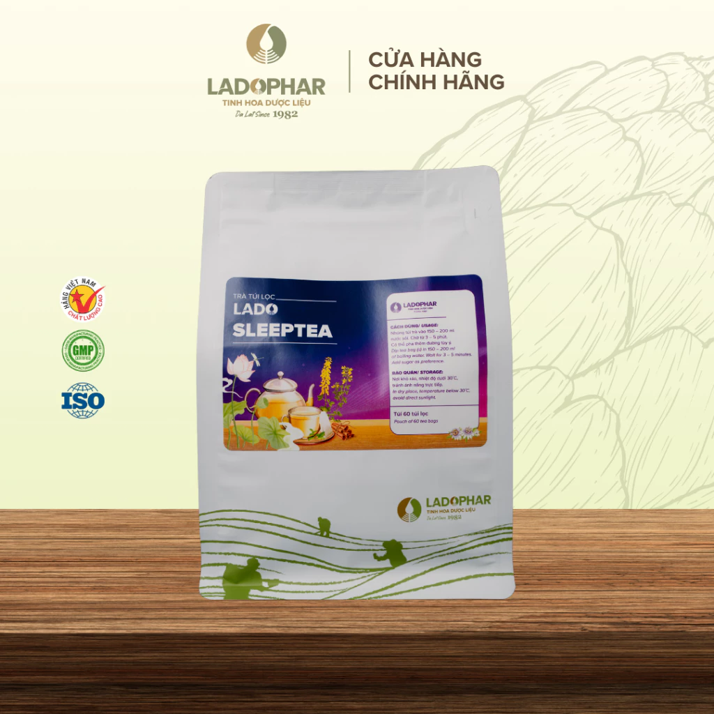 Lado Sleep Tea - Trà túi lọc hỗ trợ giấc ngủ Ladophar