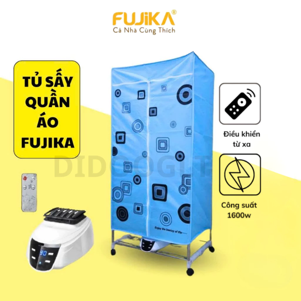 Tủ Sấy Quần Áo Didooglt Công Suất 1600W Khung Inox Kèm Điều Khiển Từ Xa