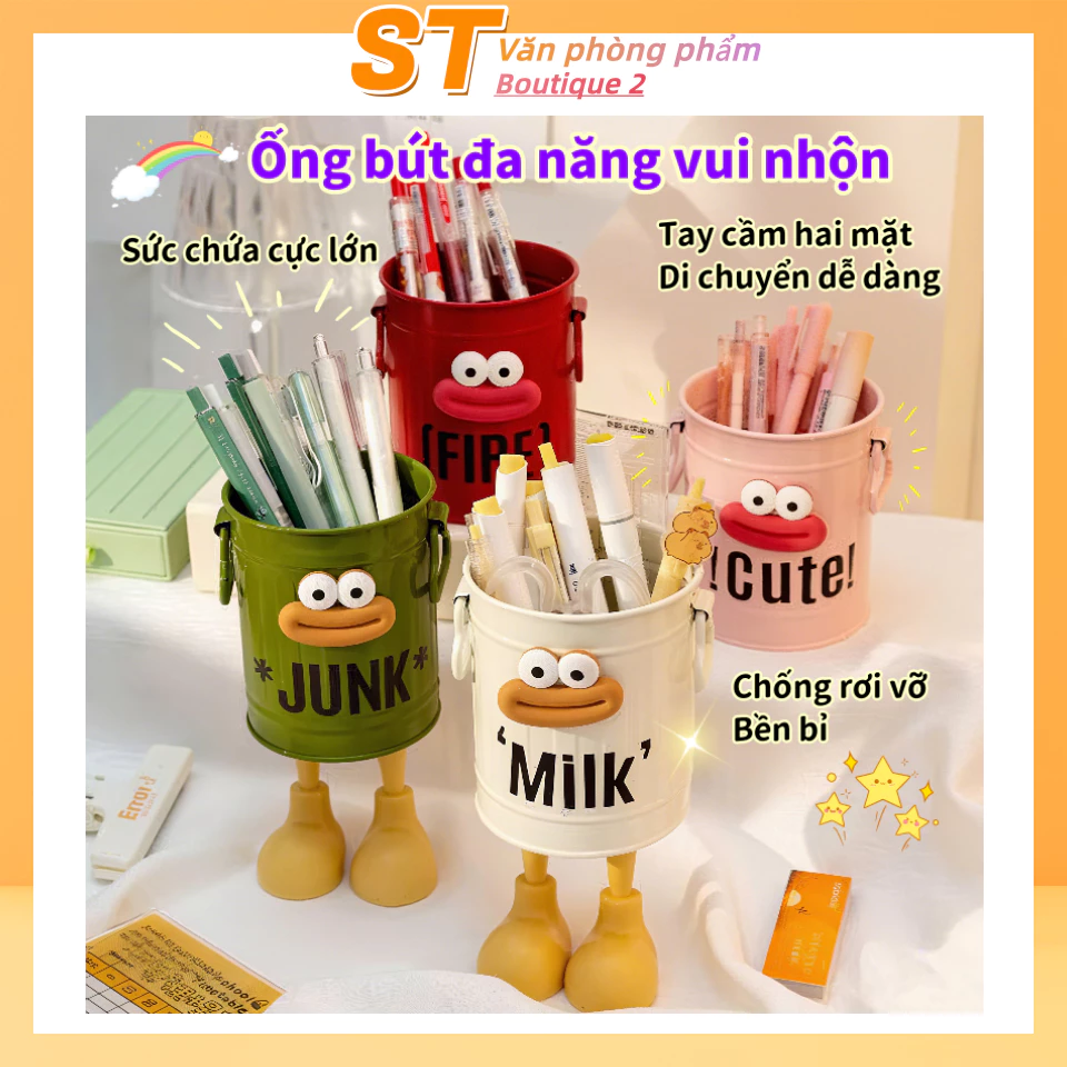 【Bán sỉ】Hộp bút hoạt hình hài hước, dung tích lớn - Đồ để bàn học sinh, vật trang trí phong cách ins, quà tặng năm mới